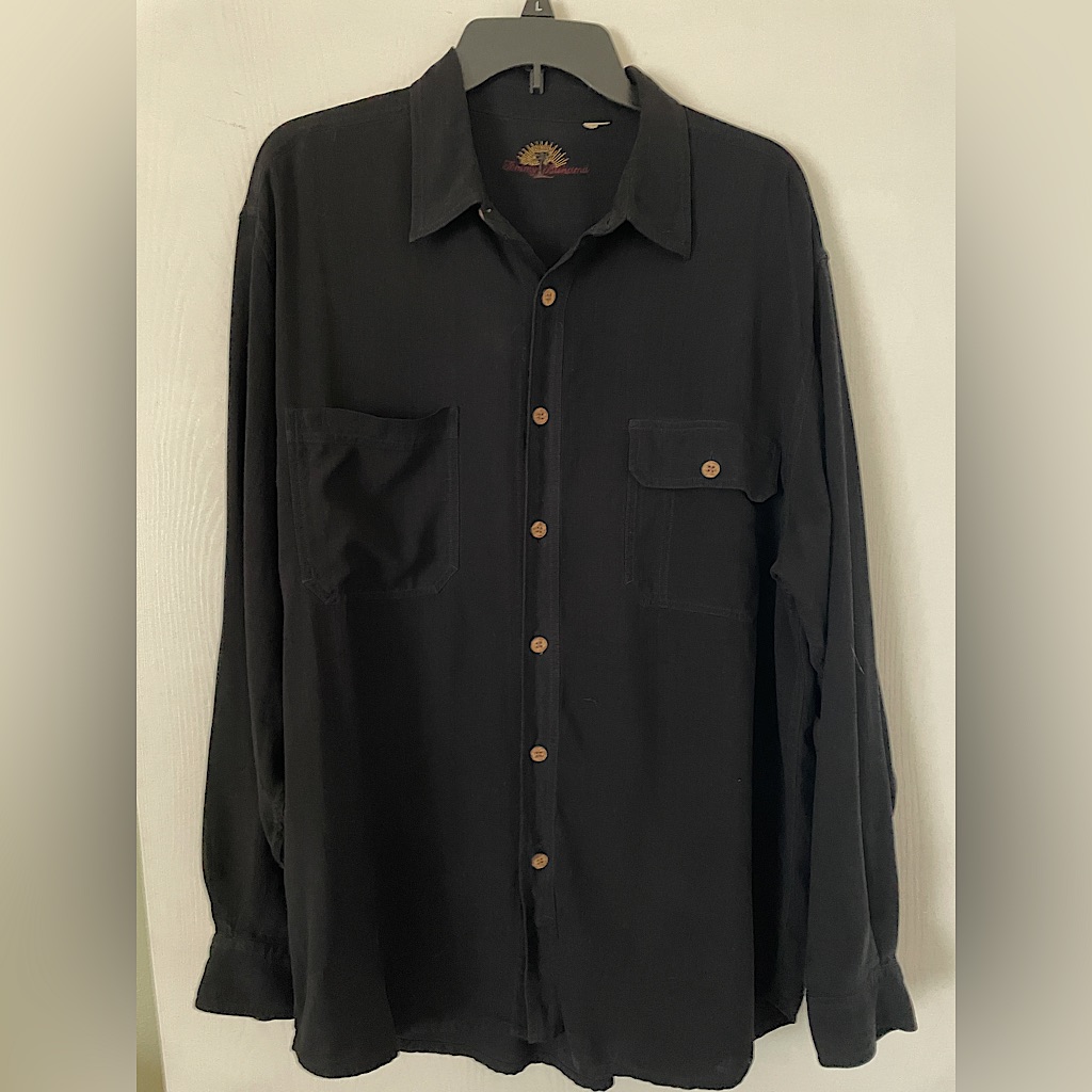 Tommy Bahama Black Button-Up Shirt